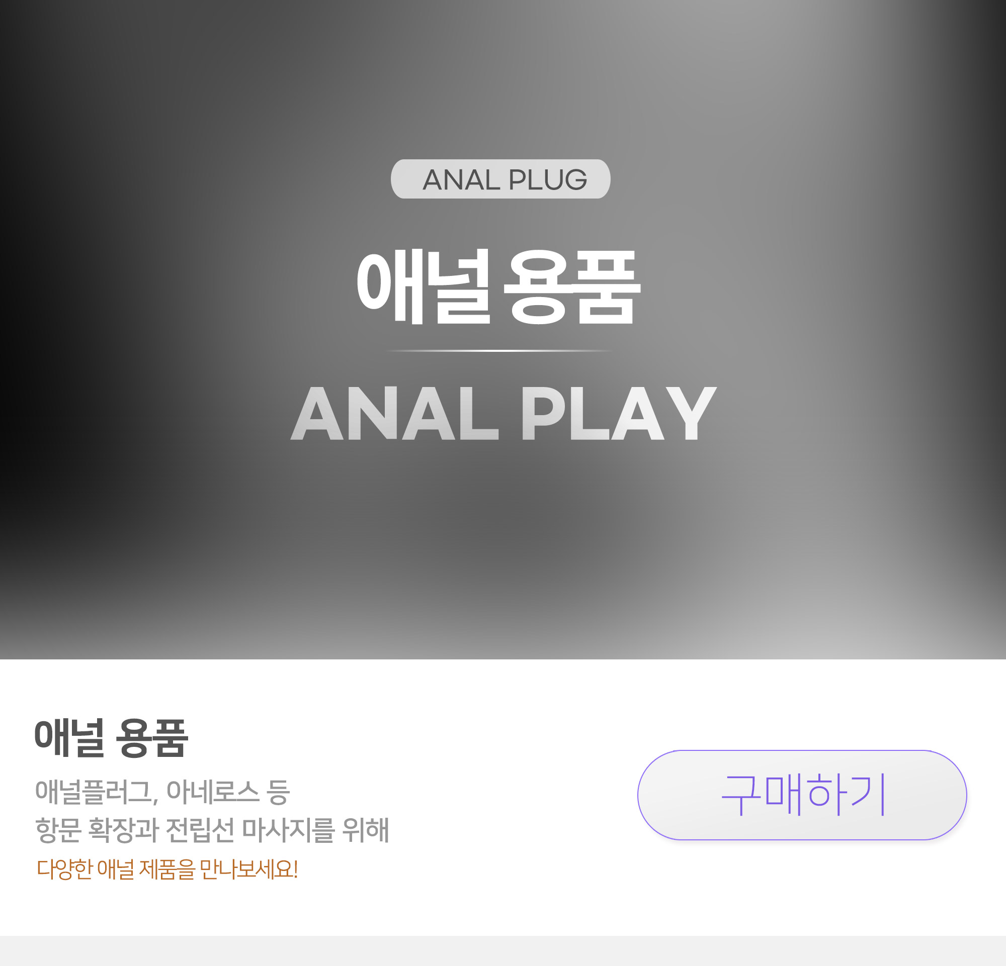 항문 확장 애널 플러그, 전립선 마사지 아네로스 등 애널용품